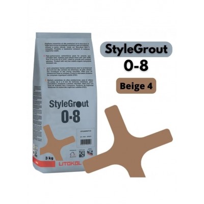 Цементна фуга Litokol StyleGrout 0-8 (Beige 4) 3 кг (SG08BGE40063)